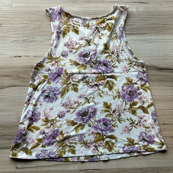 American Eagle Flower Printed Tank - Size XS - Picture 2 of 4
